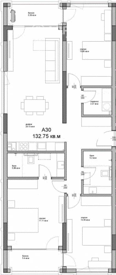 Многостаен апартамент, Варна, Аспарухово, 561669, Снимка 1