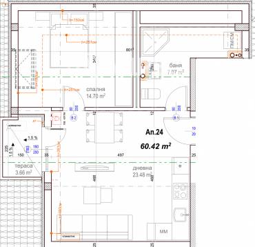 Двустаен апартамент, София, Манастирски ливади - изток, 628670, Снимка 1