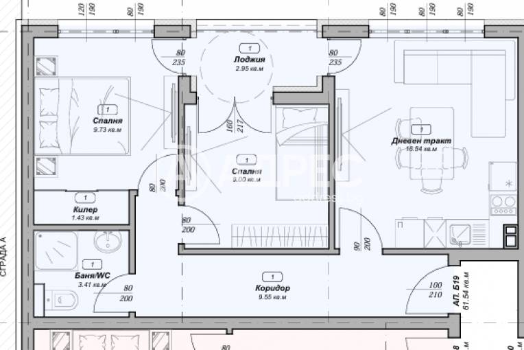 Тристаен апартамент, Варна, м-ст Пчелина, 656670, Снимка 2