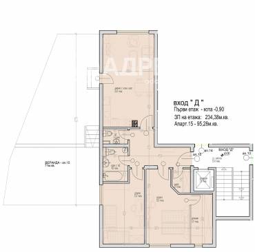 Тристаен апартамент, Варна, Виница, 659670, Снимка 1