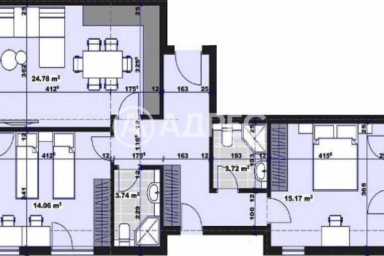 Тристаен апартамент, Стара Загора, Три чучура-север, 678670, Снимка 3