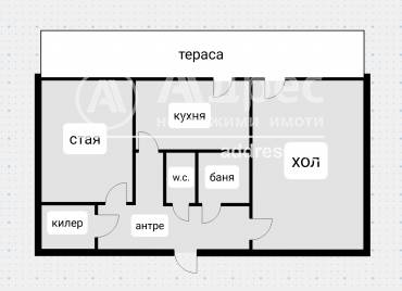 Двустаен апартамент, София, Гоце Делчев, 434671, Снимка 1