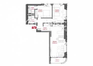 Тристаен апартамент, София, Лозенец, 652671, Снимка 1