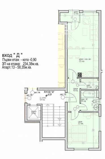 Двустаен апартамент, Варна, Виница, 659671, Снимка 1