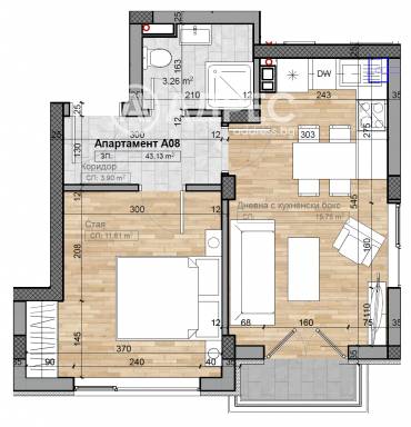 Двустаен апартамент, София, Манастирски ливади - изток, 664671, Снимка 1