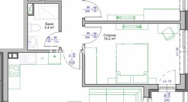 Тристаен апартамент, Поморие, Свобода, 681671, Снимка 2