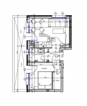 Двустаен апартамент, Поморие, Стария град, 642673, Снимка 1