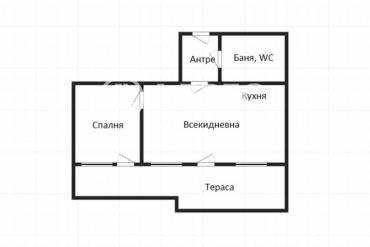 Двустаен апартамент, Бургас, Меден рудник - зона А, 702674, Снимка 1
