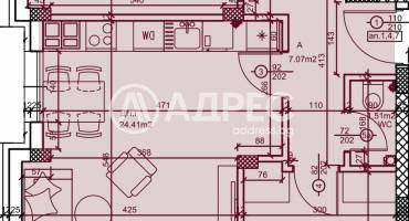 Тристаен апартамент, Пловдив, Остромила, 667678, Снимка 1
