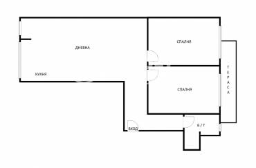 Тристаен апартамент, Варна, Чаталджа, 670678, Снимка 2