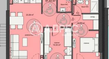 Тристаен апартамент, Бургас, Изгрев, 671678, Снимка 5