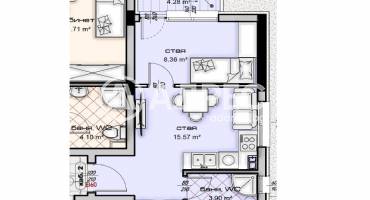 Двустаен апартамент, Варна, Кайсиева градина, 681678, Снимка 3