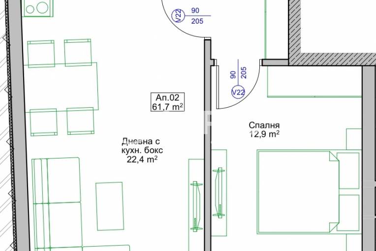 Двустаен апартамент, Поморие, Свобода, 681680, Снимка 2