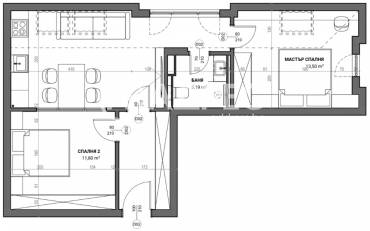 Тристаен апартамент, София, Модерно предградие, 674682, Снимка 1