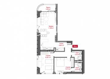 Тристаен апартамент, София, Лозенец, 652683, Снимка 1