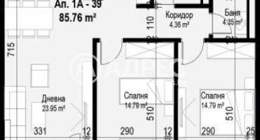 Тристаен апартамент, София, Банишора, 689684, Снимка 3