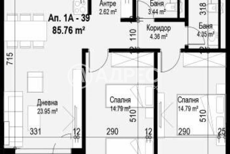 Тристаен апартамент, София, Банишора, 689684, Снимка 3