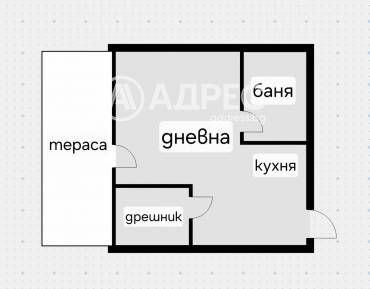 Едностаен апартамент, София, Полигона, 702685, Снимка 1