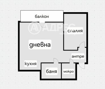 Двустаен апартамент, София, Иван Вазов, 683689, Снимка 1