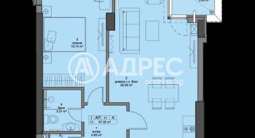 Двустаен апартамент, София, Кръстова вада, 635690, Снимка 2