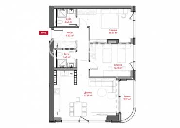 Тристаен апартамент, София, Лозенец, 652690, Снимка 1