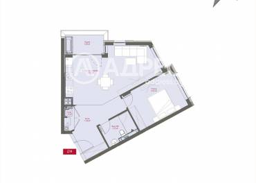 Двустаен апартамент, София, Манастирски ливади - изток, 668690, Снимка 1