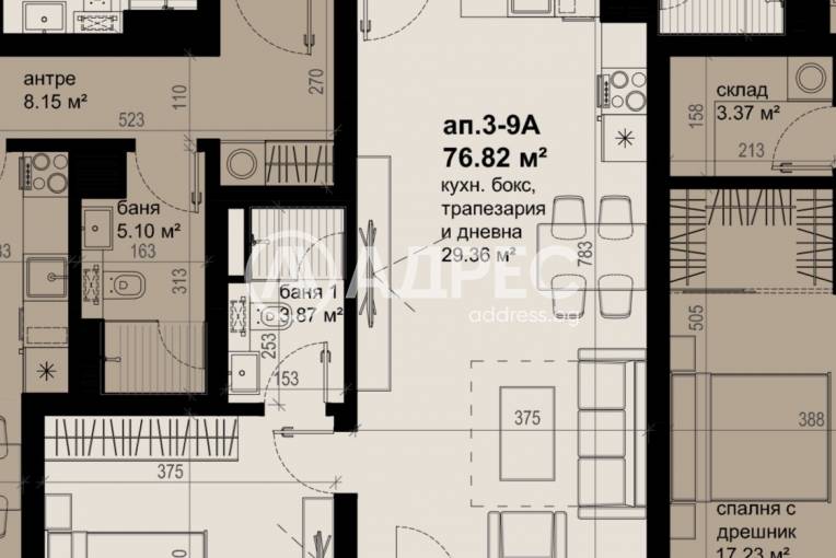 Двустаен апартамент, Бургас, Изгрев, 669690, Снимка 8