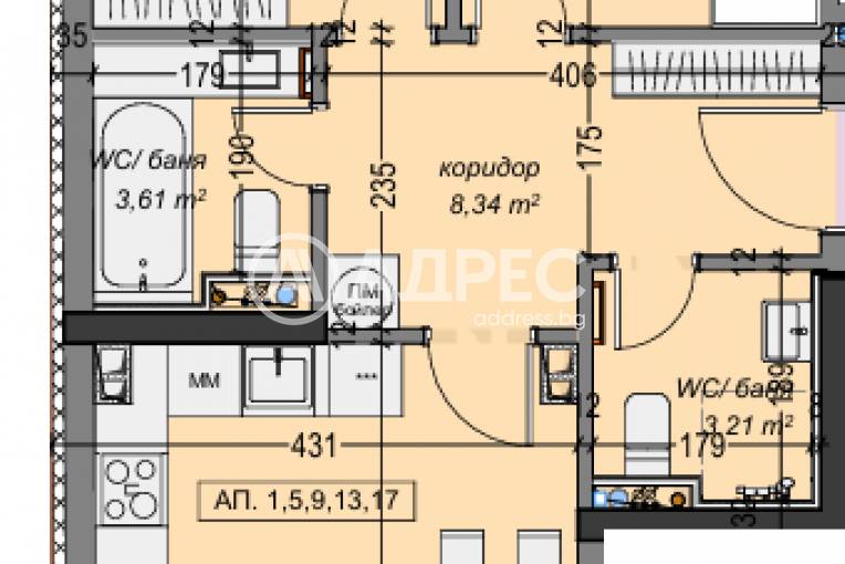 Тристаен апартамент, София, Суха река, 688695, Снимка 2