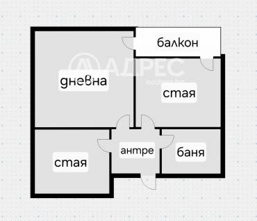 Тристаен апартамент, София, Редута, 696695, Снимка 1