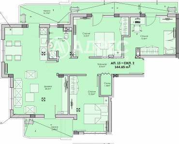 Многостаен апартамент, Бургас, Сарафово, 676696, Снимка 1