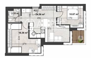 Тристаен апартамент, София, Кръстова вада, 681699, Снимка 1
