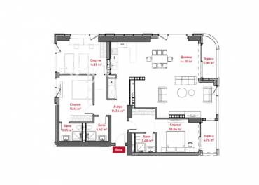 Многостаен апартамент, София, Лозенец, 652700, Снимка 1