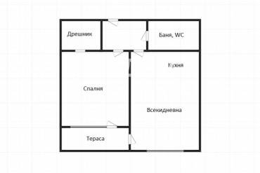 Двустаен апартамент, Бургас, Славейков, 694702, Снимка 1