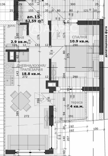 Двустаен апартамент, Варна, Лятно кино Тракия, 665705, Снимка 1