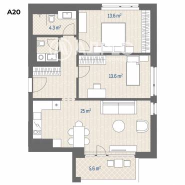 Тристаен апартамент, София, Овча купел, 693705, Снимка 1