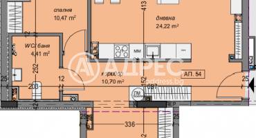 Тристаен апартамент, София, Суха река, 688706, Снимка 2