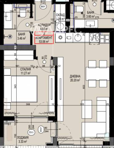 Двустаен апартамент, София, Овча купел 2, 691708, Снимка 1