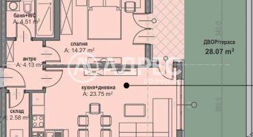 Двустаен апартамент, София, Малинова Долина, 687709, Снимка 2