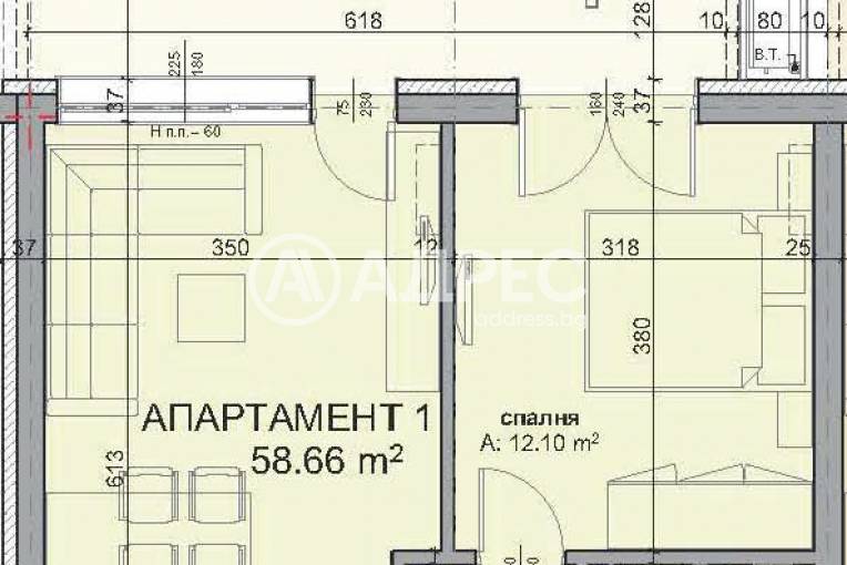 Двустаен апартамент, Бургас, Крайморие, 638710, Снимка 4