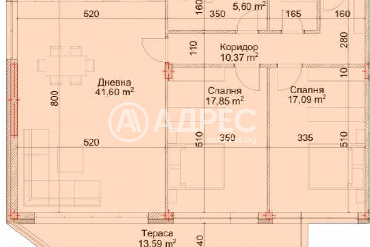 Тристаен апартамент, Благоевград, Струмско, 667710, Снимка 1