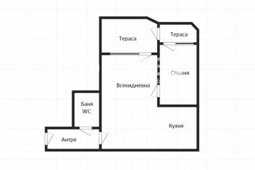 Двустаен апартамент, Бургас, Меден рудник - зона А, 691711, Снимка 1
