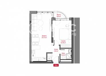 Двустаен апартамент, София, Лозенец, 652712, Снимка 1