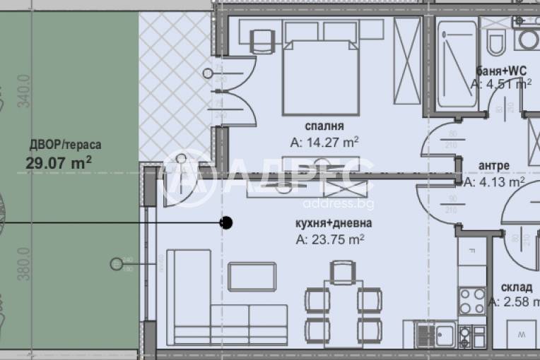 Двустаен апартамент, София, Малинова Долина, 687713, Снимка 2
