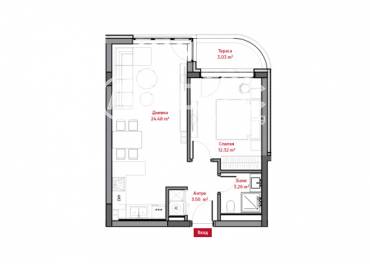 Двустаен апартамент, София, Лозенец, 652716, Снимка 1