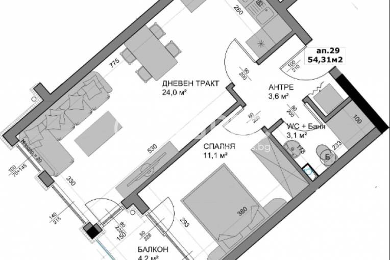 Двустаен апартамент, Варна, Владислав Варненчик, 643717, Снимка 2