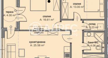 Тристаен апартамент, София, Малинова Долина, 687717, Снимка 2
