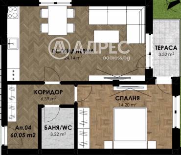 Двустаен апартамент, Лозен, 676721, Снимка 1