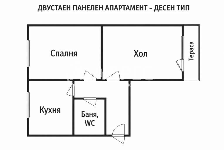 Двустаен апартамент, Бургас, Славейков, 687722, Снимка 1