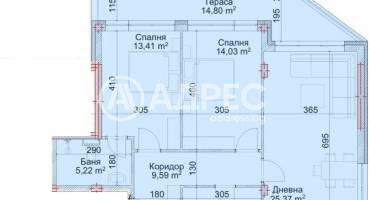 Тристаен апартамент, Благоевград, Струмско, 667723, Снимка 1