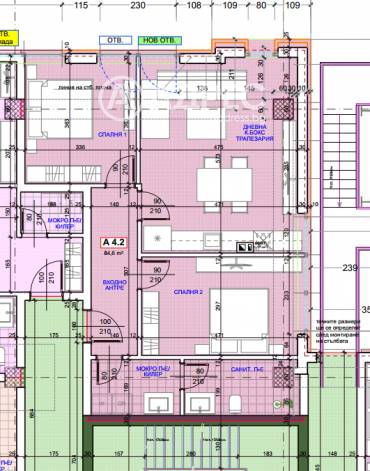 Тристаен апартамент, Русе, Здравец изток, 663724, Снимка 1